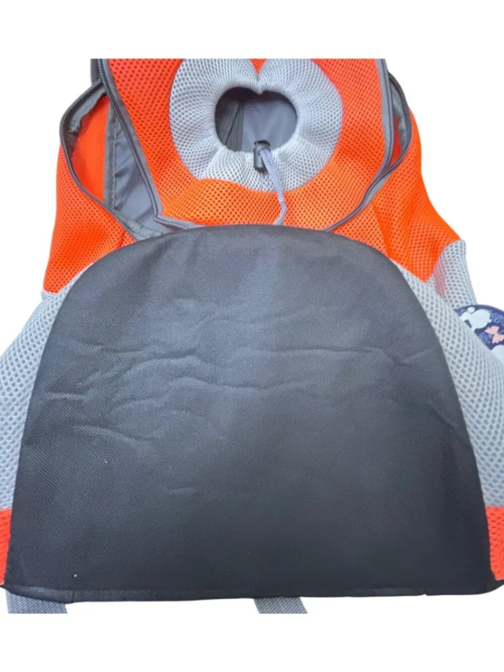 AGPet Pet Carrier Backpack Orange/Gray Mesh Size XL – Brand New With Tags